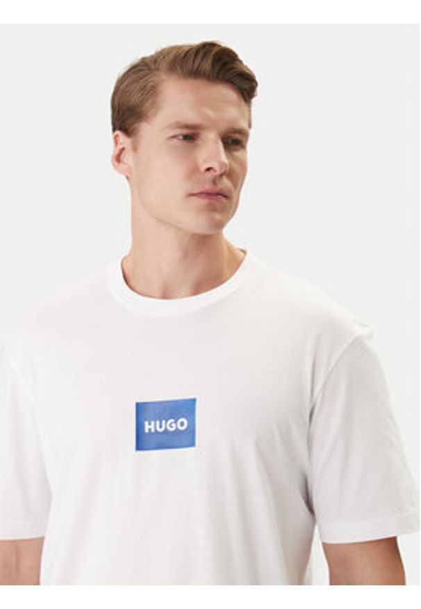Hugo - HUGO T-Shirt Nayonix 50554382 Biały Regular Fit. Kolor: biały. Materiał: bawełna