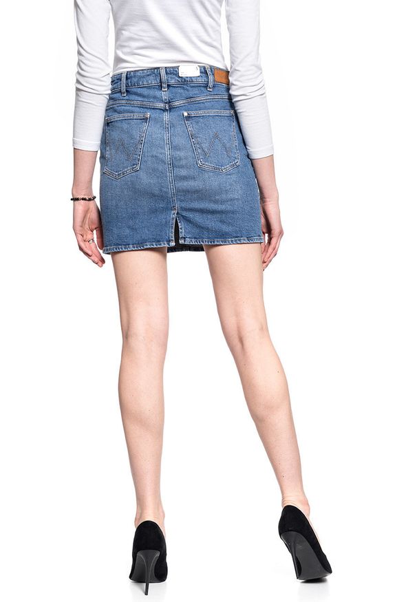 Wrangler - SPÓDNICA DAMSKA JEANSOWA WRANGLER SKIRT W245JX31A 112127934. Materiał: jeans