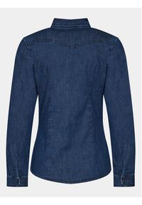 Sisley Koszula jeansowa 5TKL5QF66 Granatowy Regular Fit. Kolor: niebieski. Materiał: jeans, bawełna #2