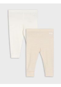Sinsay - Legginsy 2 pack - kremowy. Kolor: kremowy