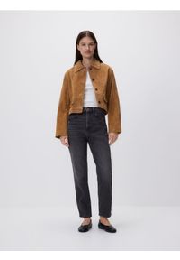 Reserved - Jeansy mom fit - szary. Kolor: szary