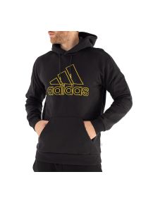 Adidas - Bluza adidas M FI WTR Hoodie HK2159 - czarna. Typ kołnierza: kaptur. Kolor: czarny. Materiał: poliester, bawełna. Wzór: aplikacja. Styl: sportowy, klasyczny