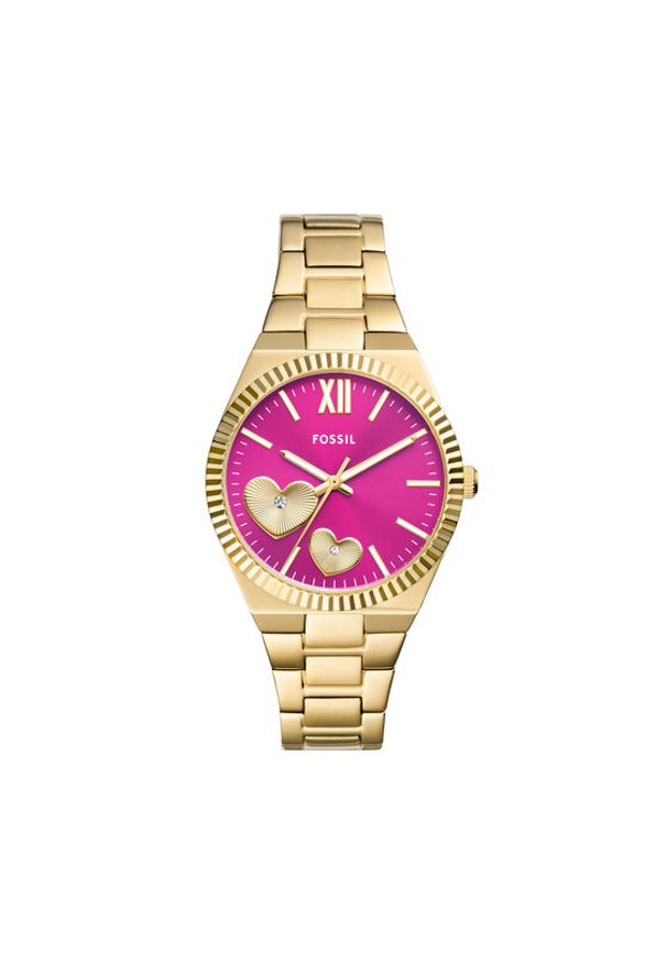 Fossil Zegarek Scarlette ES5325 Złoty. Kolor: złoty