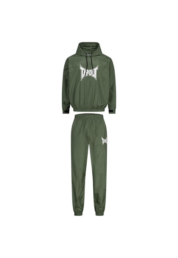 TAPOUT - Kurtka wodoodporna Tapout Terraza. Kolor: wielokolorowy, biały, zielony. Materiał: dresówka. Sport: fitness