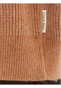 Calvin Klein Jeans Sweter Woolen Stitch LV044D372G Brązowy Regular Fit. Kolor: brązowy. Materiał: syntetyk #5