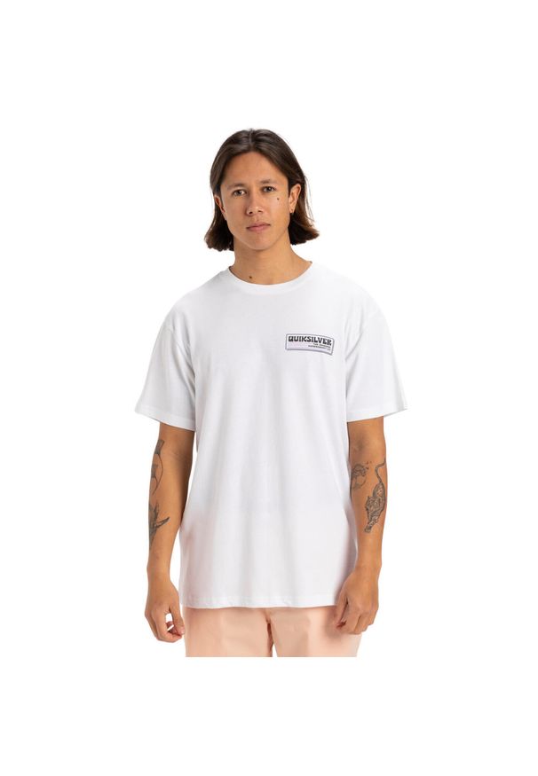 Quiksilver - Koszulka z krótkim rękawem dla Mężczyzn PALM SQUARE Biały. Kolor: biały. Materiał: materiał, bawełna. Długość rękawa: krótki rękaw. Długość: krótkie. Wzór: nadruk