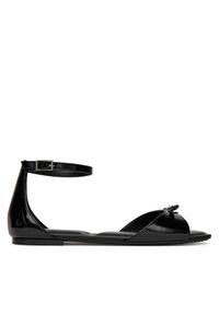DKNY Sandały Dazey Flat Ankle Strap K1599651 Czarny. Kolor: czarny. Materiał: skóra