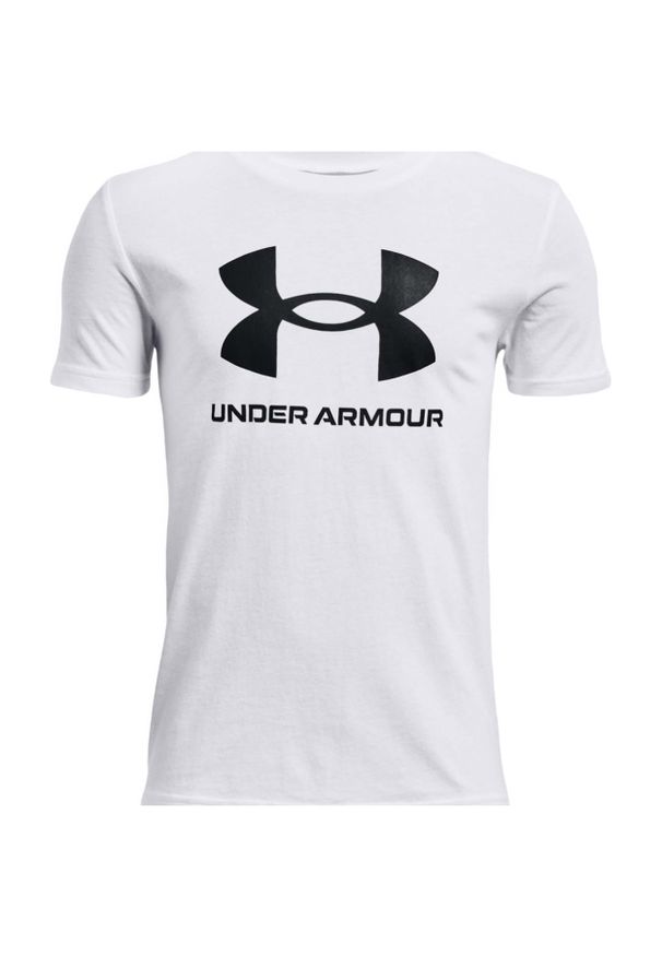Koszulka chłopięca Under Armour Sportstyle Logo SS. Kolor: biały