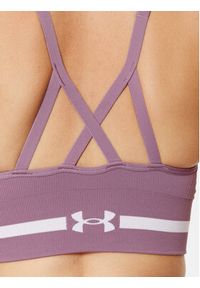 Under Armour Biustonosz sportowy Ua Seamless Low Long Bra 1357719 Fioletowy Compression Fit. Kolor: fioletowy. Materiał: syntetyk #2