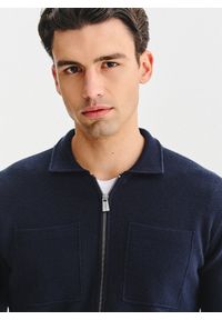 Pako Lorente - PAKO LORENTE - Rozpinany kardigan w kolorze granatowym. Okazja: na co dzień. Kolor: niebieski. Materiał: poliester, poliamid, wiskoza. Wzór: gładki. Sezon: jesień. Styl: casual #7