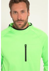 JAY-PI - Męska Bluza z kapturem Odzież fitness kieszenie. Typ kołnierza: kaptur. Kolekcja: plus size. Kolor: zielony. Materiał: poliester, materiał. Sport: fitness