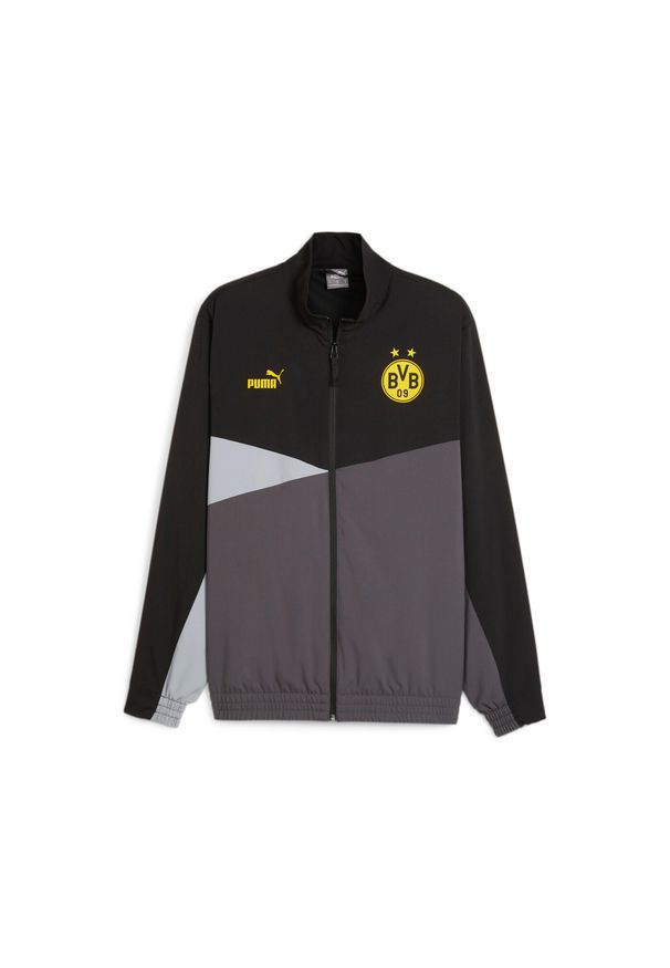 Puma - Kurtka z dresu Borussia Dortmund 2023/24. Kolor: czarny. Materiał: dresówka. Sport: piłka nożna