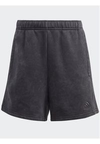 Adidas - adidas Szorty sportowe ALL SZN Fleece Washed IL1513 Czarny Loose Fit. Kolor: czarny. Materiał: bawełna #3