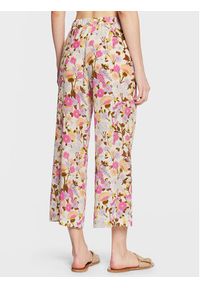 Weekend Max Mara Spodnie materiałowe Karman 23513109 Beżowy Regular Fit. Kolor: beżowy. Materiał: materiał, jedwab #5