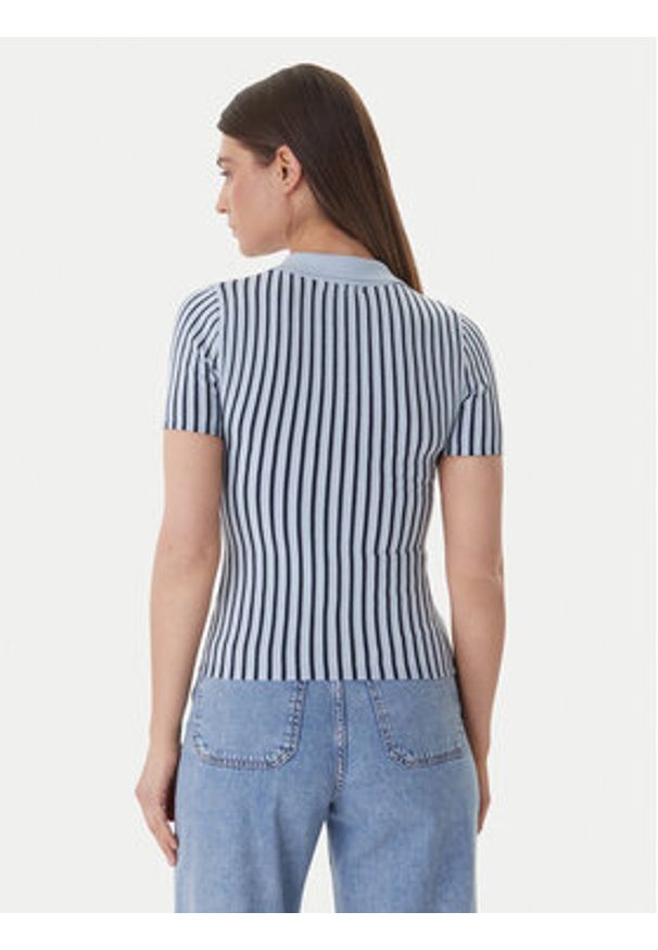 Guess Sweter W6GR09 Z0590 Błękitny Regular Fit. Kolor: niebieski. Materiał: wiskoza