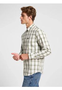 Lee - MESKA KOSZULA LEE LEE BUTTON DOWN ECRU 112363897. Typ kołnierza: button down #5