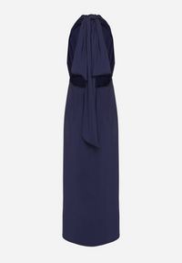 Born2be - Granatowa Koktajlowa Sukienka Multiway z Wiskozą i Wiązaniem na Szyi Lilazza. Okazja: na imprezę. Typ kołnierza: dekolt w kształcie V. Kolor: niebieski. Materiał: wiskoza. Typ sukienki: rozkloszowane. Styl: wizytowy #3