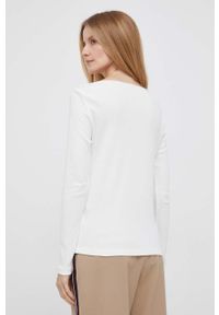TOMMY HILFIGER - Tommy Hilfiger longsleeve bawełniany kolor biały. Kolor: biały. Materiał: bawełna. Długość rękawa: długi rękaw. Długość: długie. Wzór: haft #4