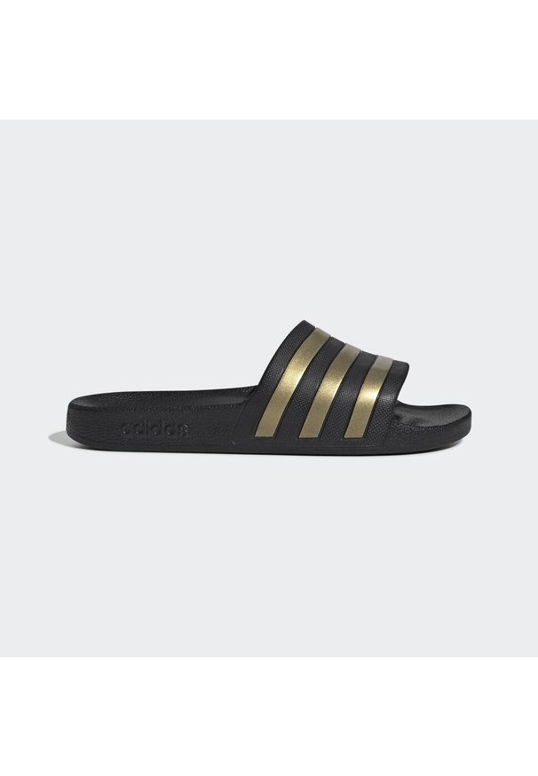 Adidas - Klapki adilette Aqua. Kolor: czarny, żółty, wielokolorowy. Styl: sportowy, elegancki