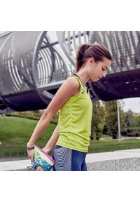 Tank top do biegania dla dziewczyn Joma Siena II. Kolor: zielony, żółty, wielokolorowy. Sport: bieganie