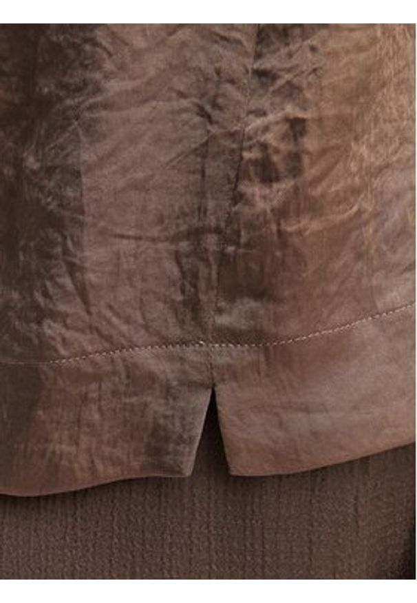 Marella Top Apogeo 2613161045 Brązowy Regular Fit. Kolor: brązowy. Materiał: acetat