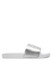 Calvin Klein Jeans Klapki Slide Ny Pearl YW0YW01243 Srebrny. Kolor: srebrny. Materiał: syntetyk #1