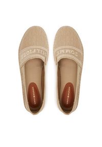 TOMMY HILFIGER - Tommy Hilfiger Espadryle Denim Platform Espadrille FW0FW08543 Beżowy. Kolor: beżowy. Materiał: materiał. Obcas: na platformie #3