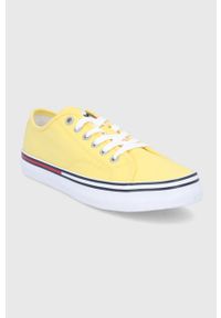 Tommy Jeans tenisówki EN0EN01796.ZGF.ESSENTI damskie kolor żółty. Zapięcie: sznurówki. Kolor: żółty. Materiał: poliester, guma #2