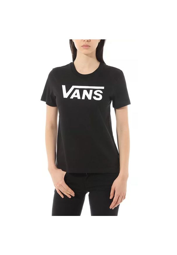 Koszulka Vans T-Shirt Flying V Crew Tee VN0A3UP4BLK1 - czarna. Kolor: czarny. Materiał: bawełna, dzianina. Wzór: nadruk, aplikacja