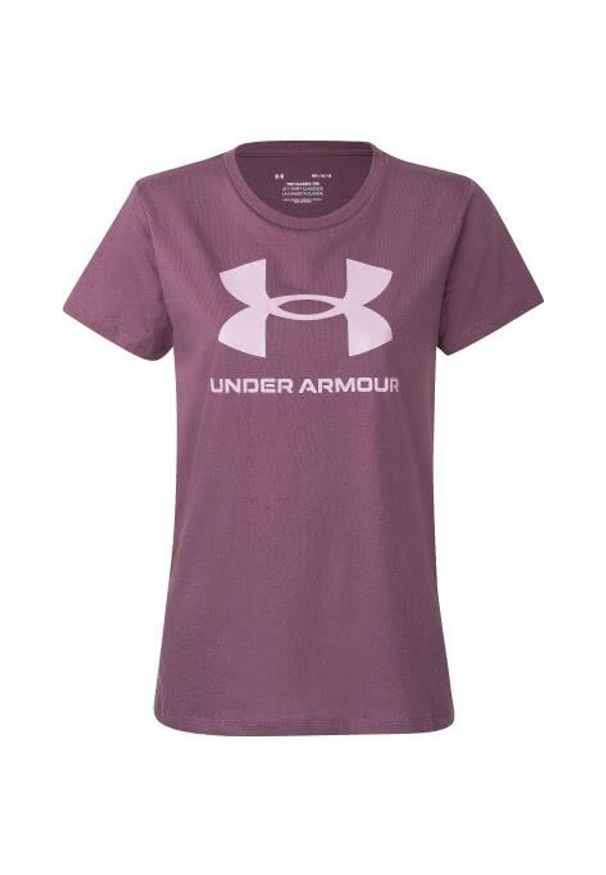Koszulka damska Under Armour Sportstyle Graphic. Kolor: czarny, wielokolorowy, biały. Materiał: bawełna. Sport: fitness