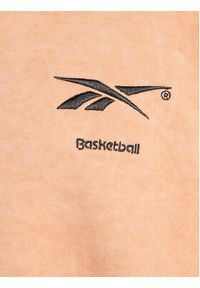 Reebok Bluza Reebok Basketball Court Top Bi-Dye Fleece Hoodie HM4092 Pomarańczowy Regular Fit. Kolor: pomarańczowy. Materiał: bawełna