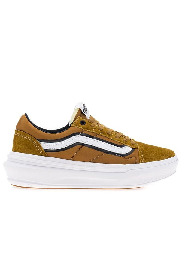 Buty Vans Pop Color Old Skool Overt CC VN0A7Q5E1M91 - brązowe. Zapięcie: sznurówki. Kolor: brązowy. Materiał: zamsz, materiał, guma. Szerokość cholewki: normalna. Obcas: na platformie. Model: Vans Old Skool