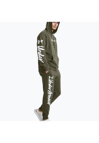 Bluza męska Under Armour Rival Fleece Graphic HD. Kolor: zielony. Sport: fitness