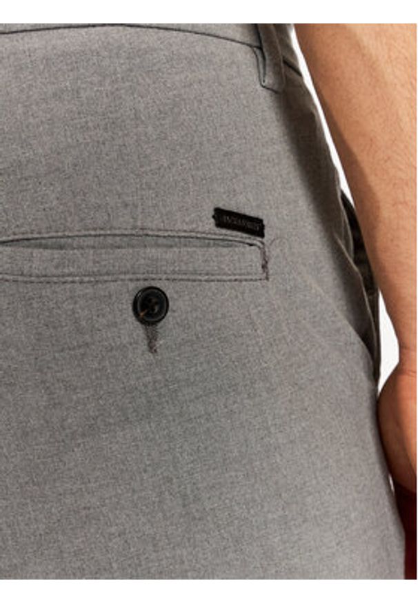 Jack & Jones Chinosy Marco 12169491 Szary Slim Fit. Kolor: szary. Materiał: syntetyk