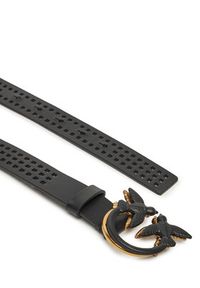 Pinko - PINKO Pasek Damski Love Berry H3 Belt PE 25 PLT01 100125 A11W Czarny. Kolor: czarny. Materiał: skóra