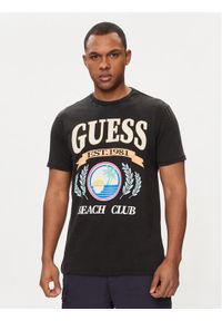 Guess T-Shirt M4GI57 K9RM1 Czarny Regular Fit. Kolor: czarny. Materiał: bawełna