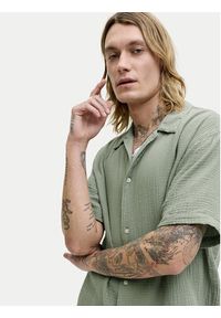Jack & Jones Komplet koszula i szorty materiałowe Nantucket 12302220 Zielony Relaxed Fit. Kolor: zielony. Materiał: bawełna #8
