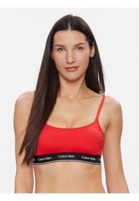 Calvin Klein Swimwear Góra od bikini KW0KW02425 Czerwony. Kolor: czerwony. Materiał: syntetyk