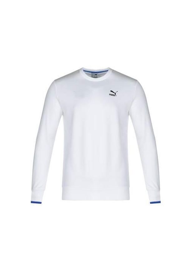 Bluza treningowa męska Puma Sport Crew Sweat. Kolor: biały. Sport: fitness