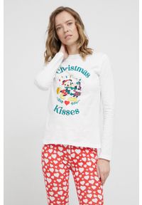 only - Only Piżama bawełniana x Disney kolor czerwony. Kolor: czerwony. Materiał: bawełna. Długość: długie. Wzór: motyw z bajki #6