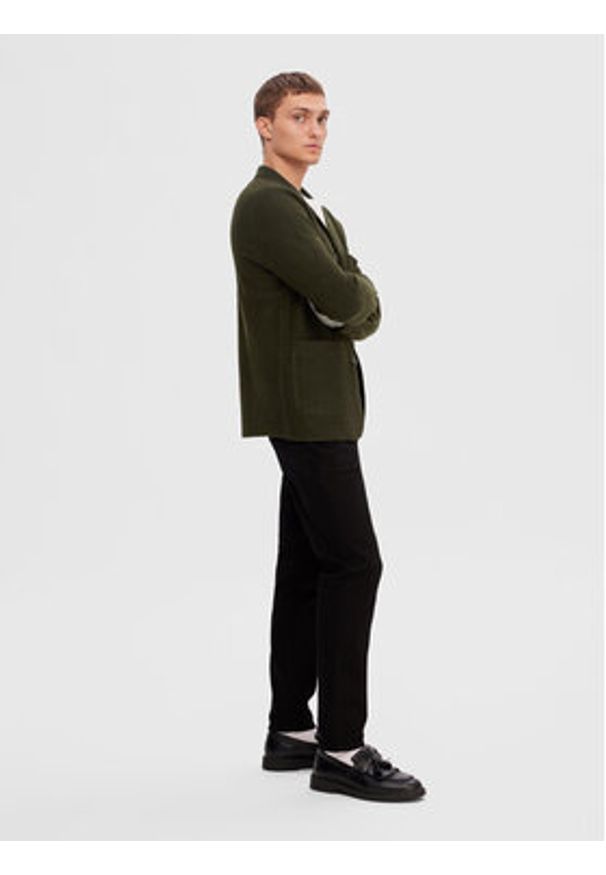 Selected Homme Chinosy 16090492 Czarny Slim Tapered Fit. Kolor: czarny. Materiał: bawełna