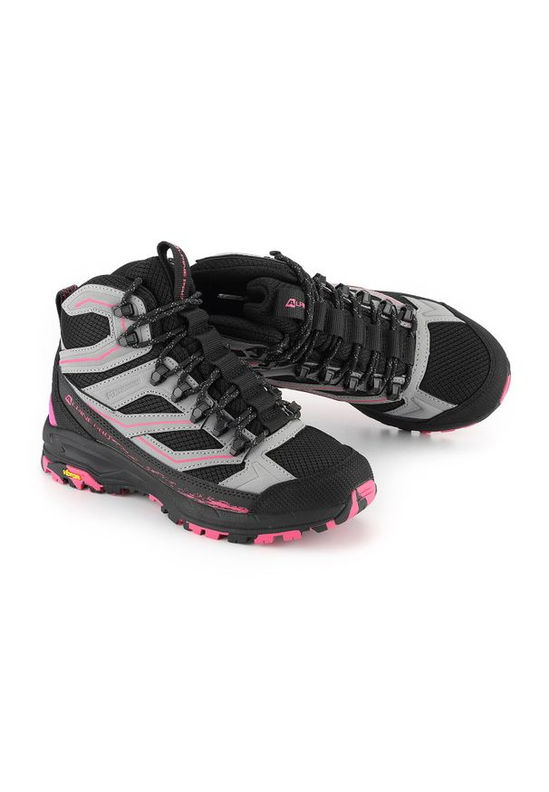 ALPINE PRO - Buty trekkingowe wysokie damskie Alpine Pro Wadune Vibram. Kolor: szary. Styl: sportowy