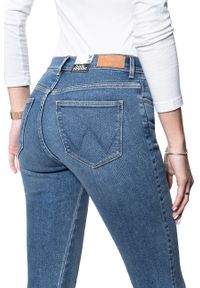 Wrangler - SPODNIE DAMSKIE WRANGLER SKINNY HIGH RISE NOMAD SAND W27HTXX4D #6