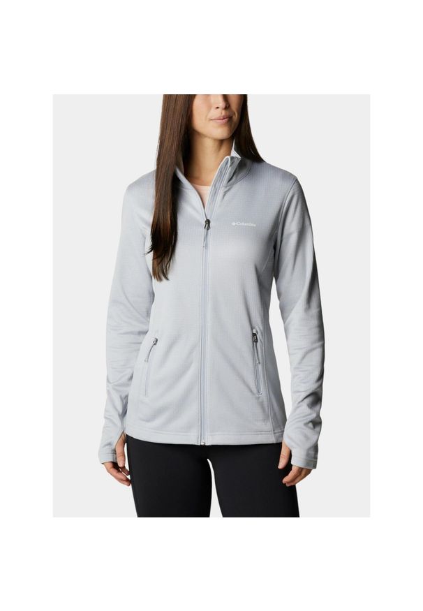 columbia - Bluza Polarowa Damska Columbia Park View Grid. Kolor: szary. Materiał: polar. Sezon: zima, jesień. Sport: turystyka piesza