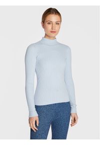 Edited Sweter Jannice EDT1626011000003 Błękitny Regular Fit. Kolor: niebieski. Materiał: bawełna, wiskoza