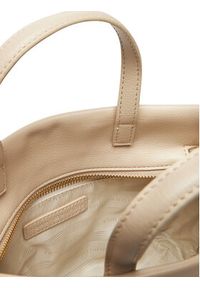 TOMMY HILFIGER - Tommy Hilfiger Torebka Th Logotape Mini Tote AW0AW17694 Beżowy. Kolor: beżowy. Materiał: skórzane