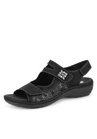 Remonte Sandały D7647-01 Czarny. Kolor: czarny. Materiał: skóra #2