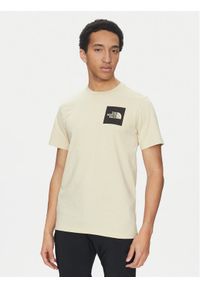 The North Face T-Shirt Fine NF0A8A6M Beżowy Regular Fit. Kolor: beżowy. Materiał: syntetyk, bawełna