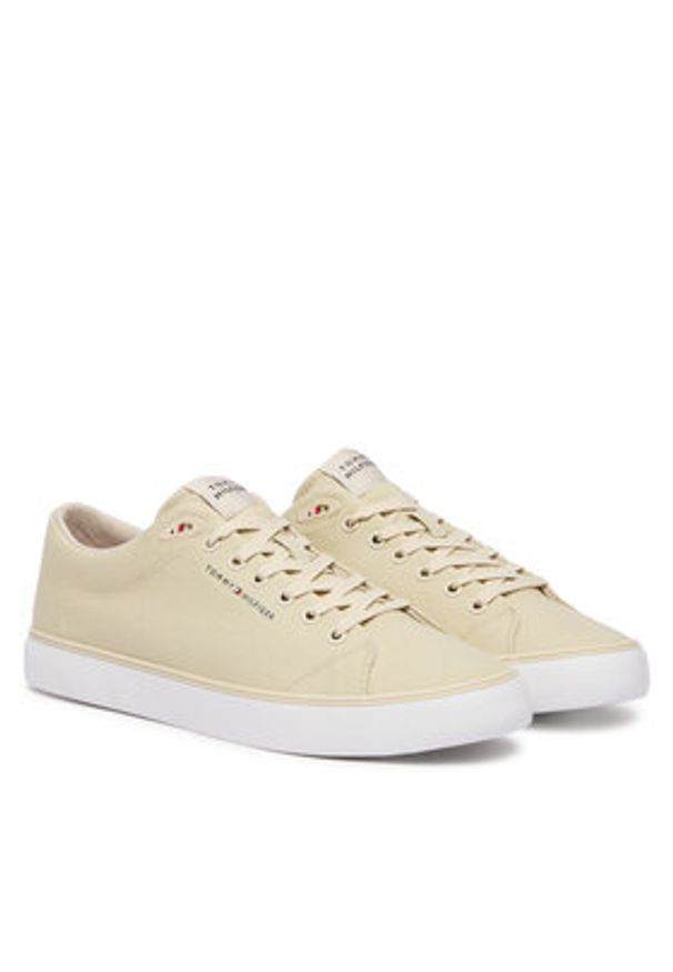 TOMMY HILFIGER - Tommy Hilfiger Sneakersy Harlem Core Ii Cvs FM0FM05817 Beżowy. Kolor: beżowy. Materiał: materiał