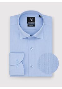 Pako Lorente - PAKO LORENTE – Gładka elegancka koszula męska w kolorze błękitnym. Typ kołnierza: kołnierzyk klasyczny. Kolor: niebieski. Materiał: bawełna. Długość rękawa: długi rękaw. Długość: długie. Wzór: gładki. Styl: elegancki #1